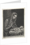 Mary worships the Christ child by Jan van der Bruggen