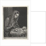 Mary worships the Christ child by Jan van der Bruggen