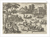 Joust on the water by Philips Galle