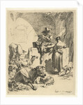 Flute Playing Shepherd and spinster by Nicolaes Pietersz. Berchem