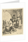 Flute Playing Shepherd and spinster by Nicolaes Pietersz. Berchem