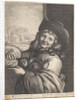 Smiling boy with cat, Lambert Visscher by Antoine François Dennel