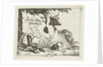 Cup of an ox behind a rock by Nicolaes Visscher I