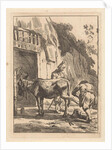 Farrier, specialist in equine hoof care, and a donkey by Karel Dujardin