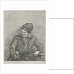 Old man with glass and pipe in hand by Eberhard Cornelis Rahms