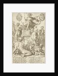 Title print for print series The Roman heroes by Hendrick Goltzius