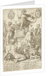 Title print for print series The Roman heroes by Hendrick Goltzius