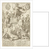 Title print for print series The Roman heroes by Hendrick Goltzius