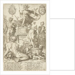 Title print for print series The Roman heroes by Hendrick Goltzius