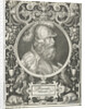Portrait of Alexander the Great in medallion inside rectangular frame with ornaments by Nicolaes de Bruyn