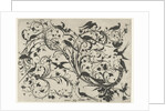 Decoration with flowers and birds by Anonymous