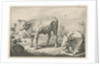 Pasture with two bulls by Nicolaes Visscher I