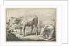 Pasture with two bulls by Nicolaes Visscher I