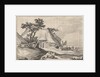 Farm and shepherd with sheep and goat by Boëtius Adamsz. Bolswert
