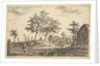 View of a road through a village by Adrianus Serné