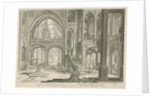 Interior of St. John Lateran in Rome by Claes Jansz. Visscher II