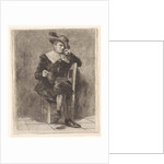 Man with jug and glass on a chair by Jan Weissenbruch