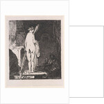 Artist draws a nude model by Rembrandt Harmensz. van Rijn