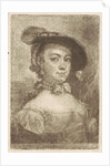 Bust of a woman with a hat by Aert Schouman
