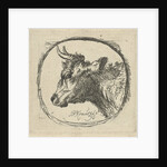 Cow's head in profile to the left by Simon Andreas Krausz