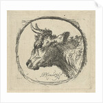 Cow's head in profile to the left by Simon Andreas Krausz