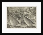 Two galleys behind a three-master, airborne fall of Phaeton by Pieter Brueghel I