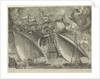 Two galleys behind a three-master, airborne fall of Phaeton by Pieter Brueghel I