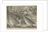 Two galleys behind a three-master, airborne fall of Phaeton by Pieter Brueghel I