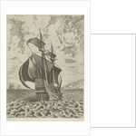 Warship towards the harbor by Hieronymus Cock