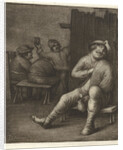 Sleeping man in a tavern by Jacob Hoolaart