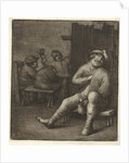 Sleeping man in a tavern by Jacob Hoolaart
