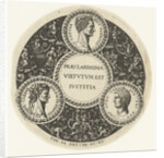 Medallion with Caesar, Claudius and Otho by Theodor de Bry