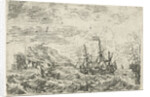 Ships on a stormy sea by Bonaventura Peeters I