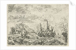 Ships on a stormy sea by Bonaventura Peeters I