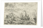 Ships on a stormy sea by Bonaventura Peeters I