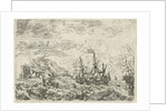 Ships on a stormy sea by Bonaventura Peeters I