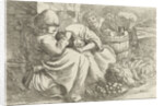 Old woman delouses a girl by Jan van Ossenbeeck
