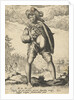 Soldier with sword and shield by Hendrick Goltzius