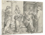 Amadeus Berutti with Austerity (Austeritas) and Friendship (Amicitia) and Love (Amor) by Marcantonio Raimondi