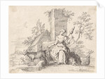 Spinning shepherdess by Paul van Somer II