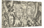 John the Baptist preaching to a group of people by Bartholomeus Willemsz. Dolendo