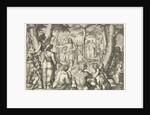 John the Baptist preaching to a group of people by Bartholomeus Willemsz. Dolendo
