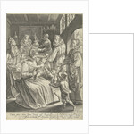 Prodigal son receives his inheritance by Nicolaes de Bruyn