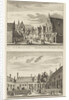 Two views in Alkmaar with the Plague House and St Elisabeth Hospital, The Netherlands by Abraham Rademaker