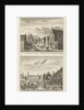 Two views in Alkmaar with the Plague House and St Elisabeth Hospital, The Netherlands by Abraham Rademaker