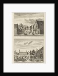 Two views in Alkmaar with the Plague House and St Elisabeth Hospital, The Netherlands by Abraham Rademaker