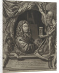 Self Portrait of Michiel van Musscher in allegorical frame by Michiel van Musscher