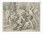 Fighting putti by Peter van Lint