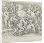 Fighting putti by Peter van Lint