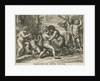 Allegory with combat between putto satyr and child as virtue and vice by Peter van Lint